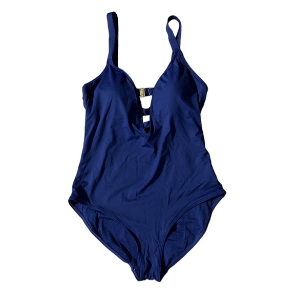 niptuck Swim Niptuck Swim Womens Navy Blue One Piece Swimsuit Size